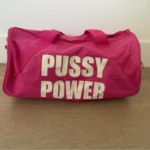 P*ssy power duffel bag by these pink lips